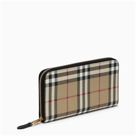 burberry zip around wallet|burberry card case with strap.